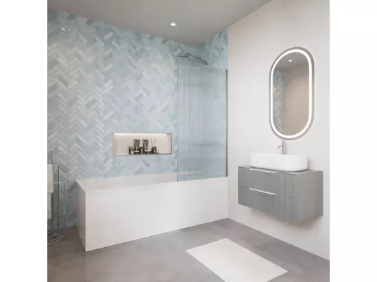 Pare bain droit AURYS Raywall chromée