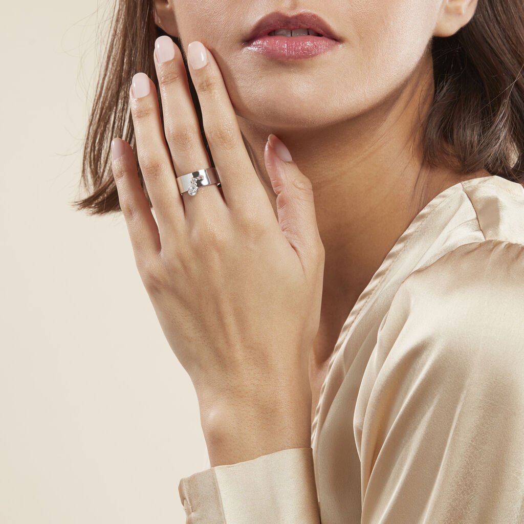 Bague Argent Blanc Ainslie Oxyde De Zirconium