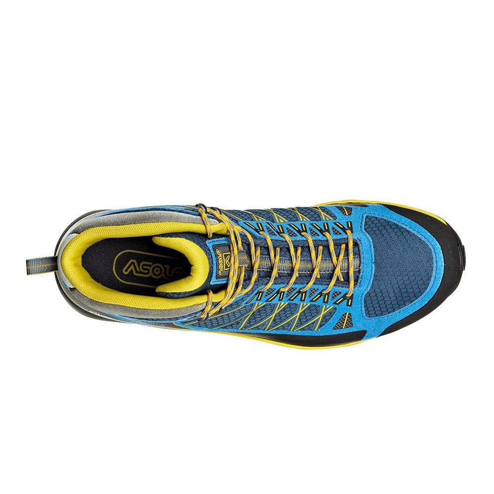 Asolo GRID MID GV - Chaussures randonné Homme indian teal yellow