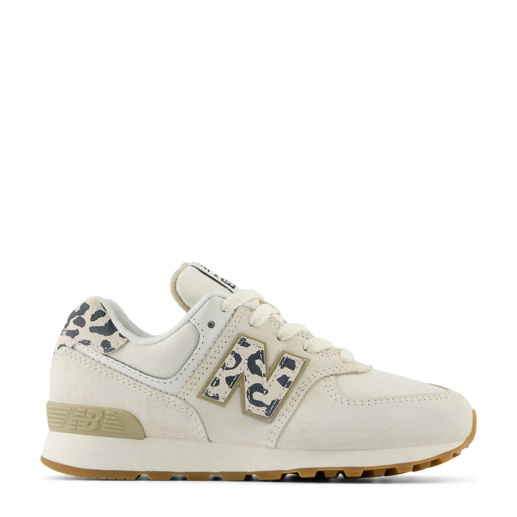 New Balance 574 V1 sneakers dierenprint offwhite/blauw
