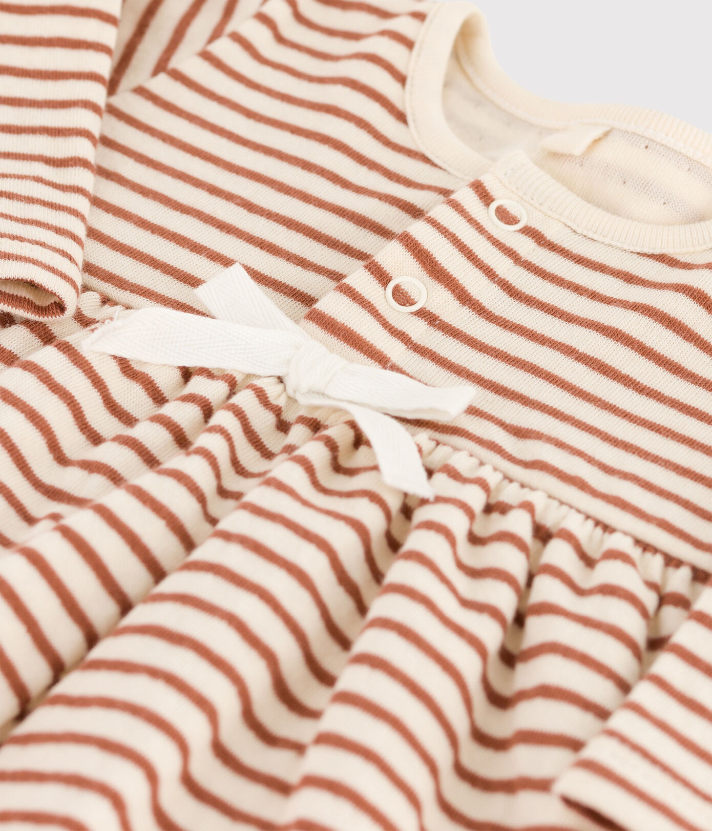 Robe à rayures bébé en tubique en coton