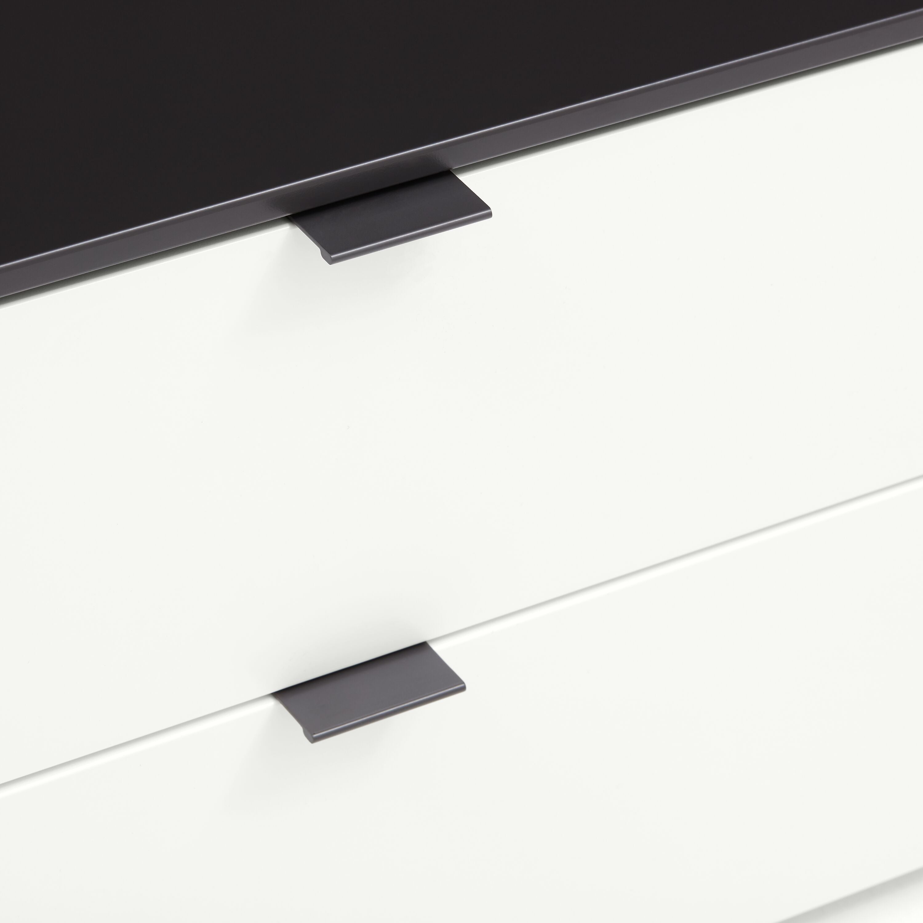 TILL Lowboard - Weiss / Anthrazit / B: 168.0 cm x T: 41.0 cm x H: 38.4 cm