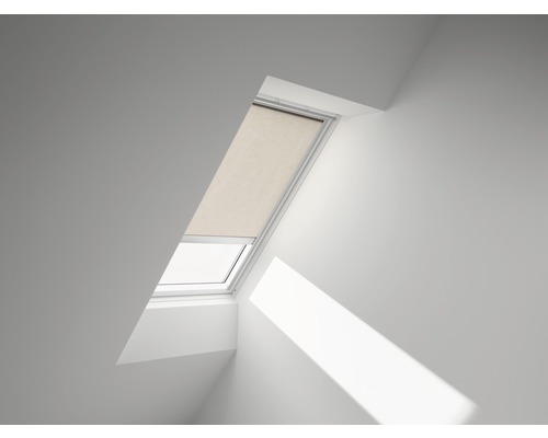 VELUX privacy rolgordijn, zandbeige, effen kleur, elektrisch, aluminium frame, RML C02 4155S