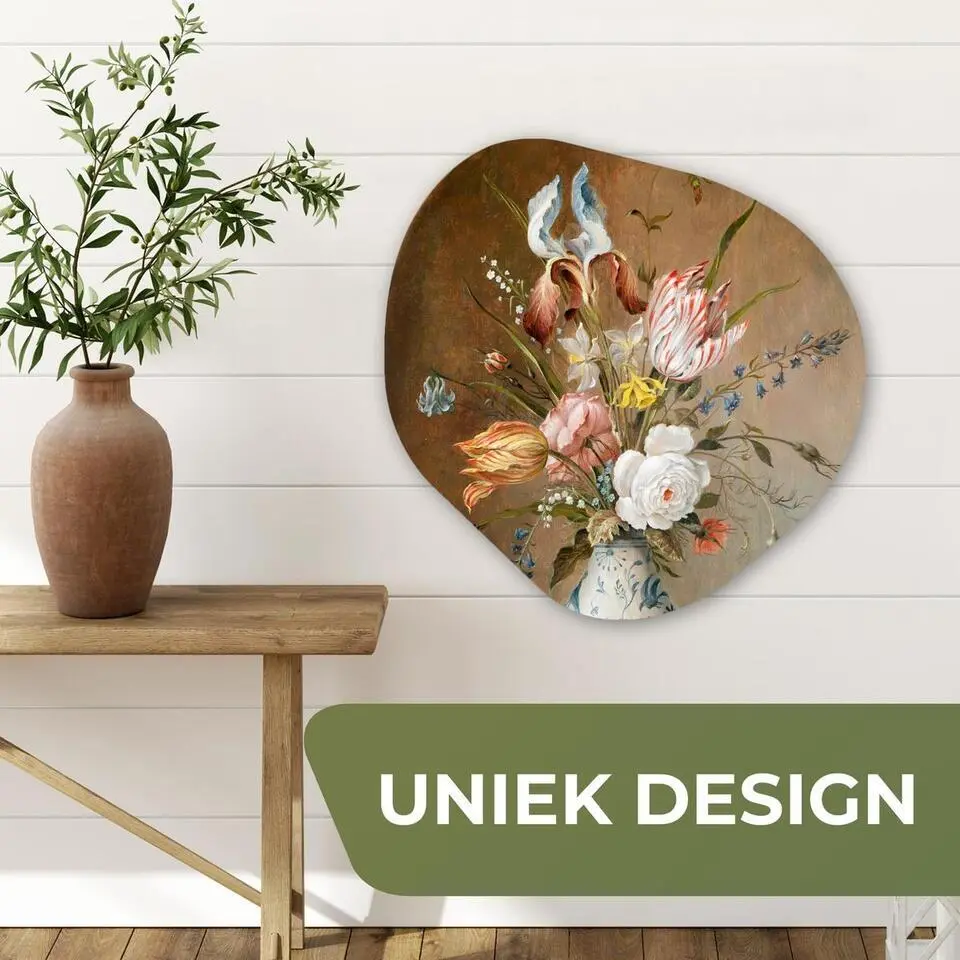 MuchoWow Wand decoratie 60x60cm Bloemstilleven Balthasar van
