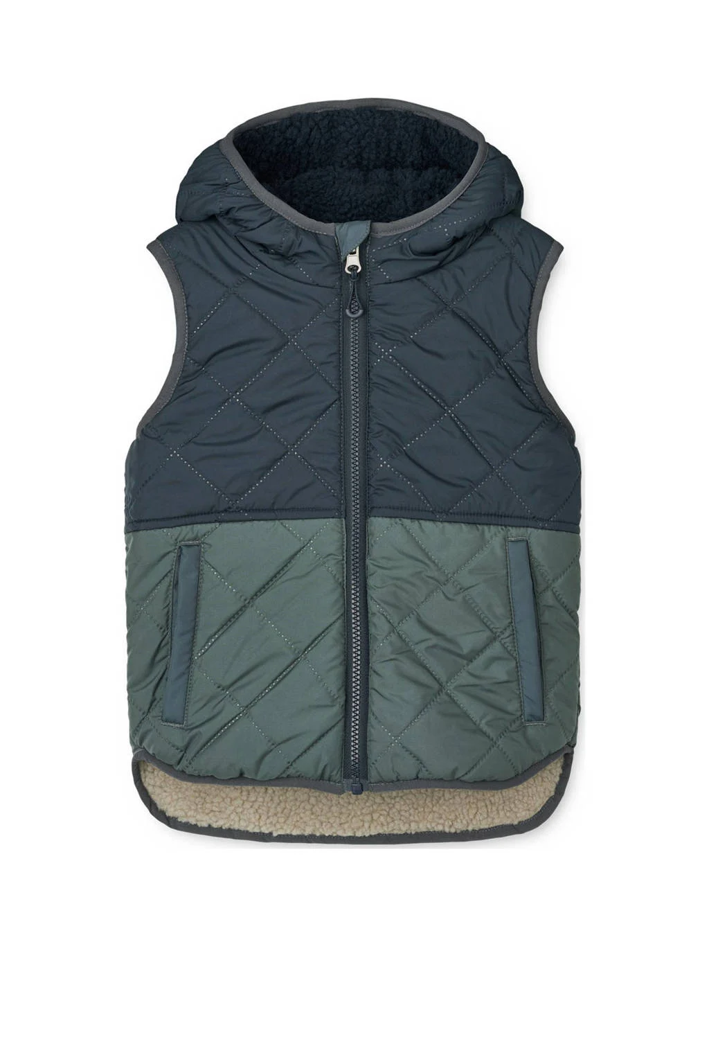 Liewood teddy reversible jas blauw