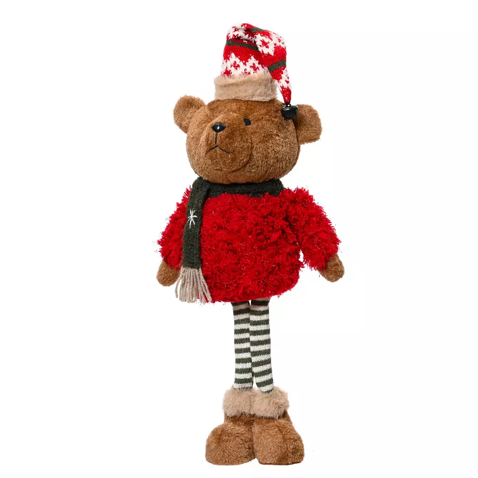 Ourson de Noël déco (H54 cm) Pippin à la montagne