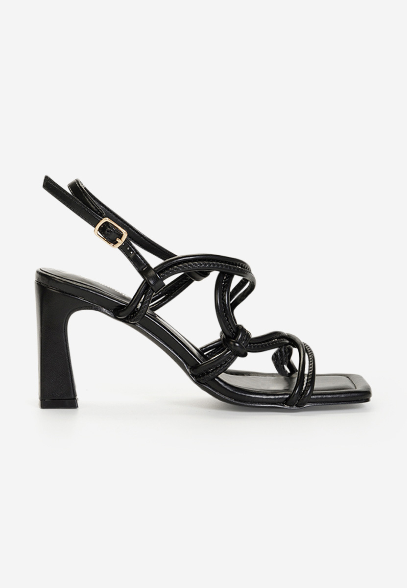 Sandales à talon noires Freida