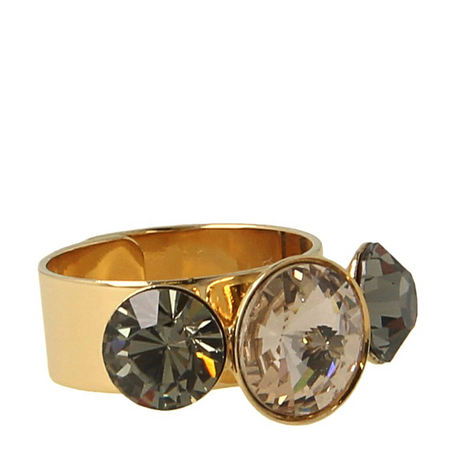 Otazu gold plated ring met Swarovski kristallen Blossom