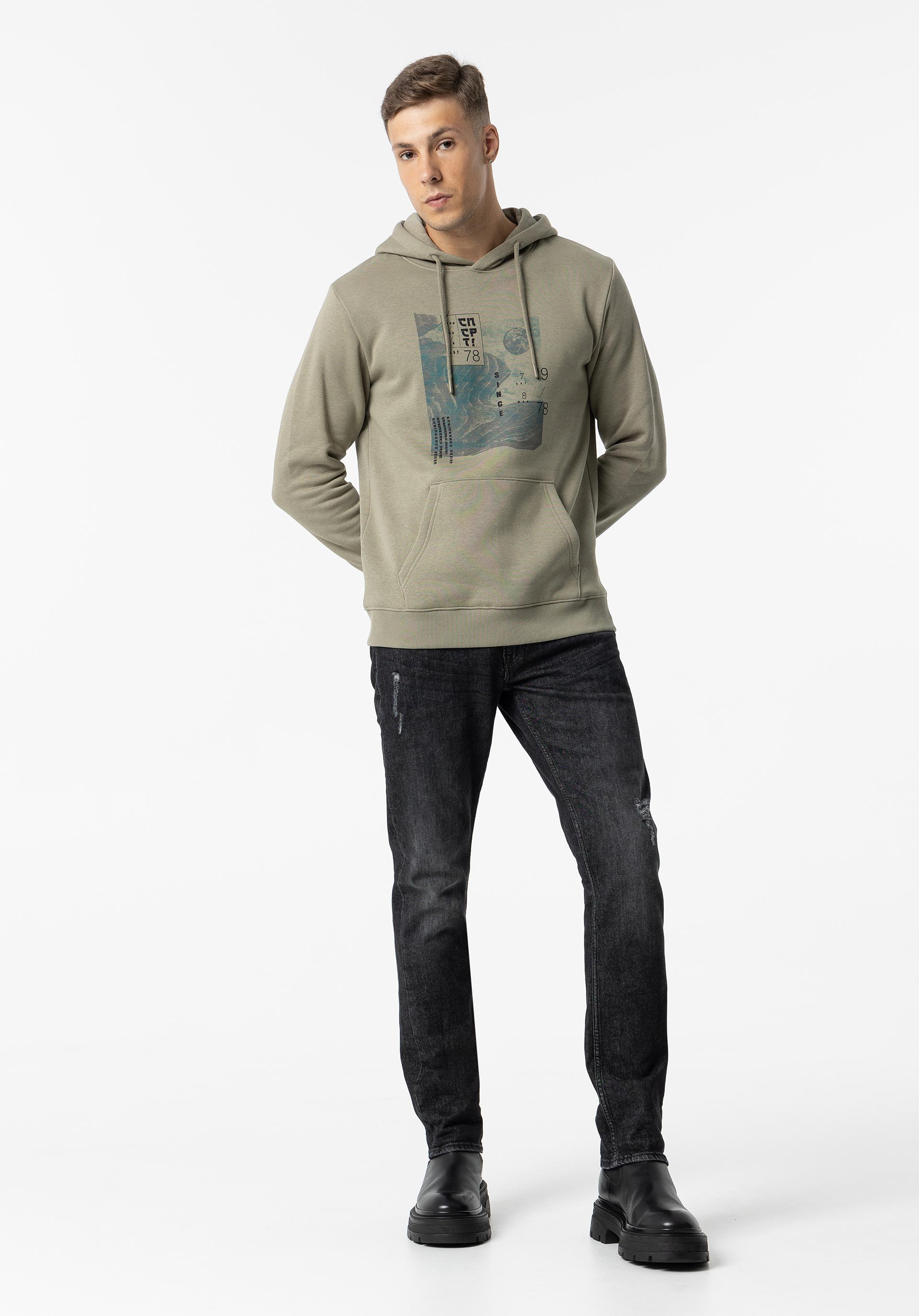 Hoodie com Estampado Frontal