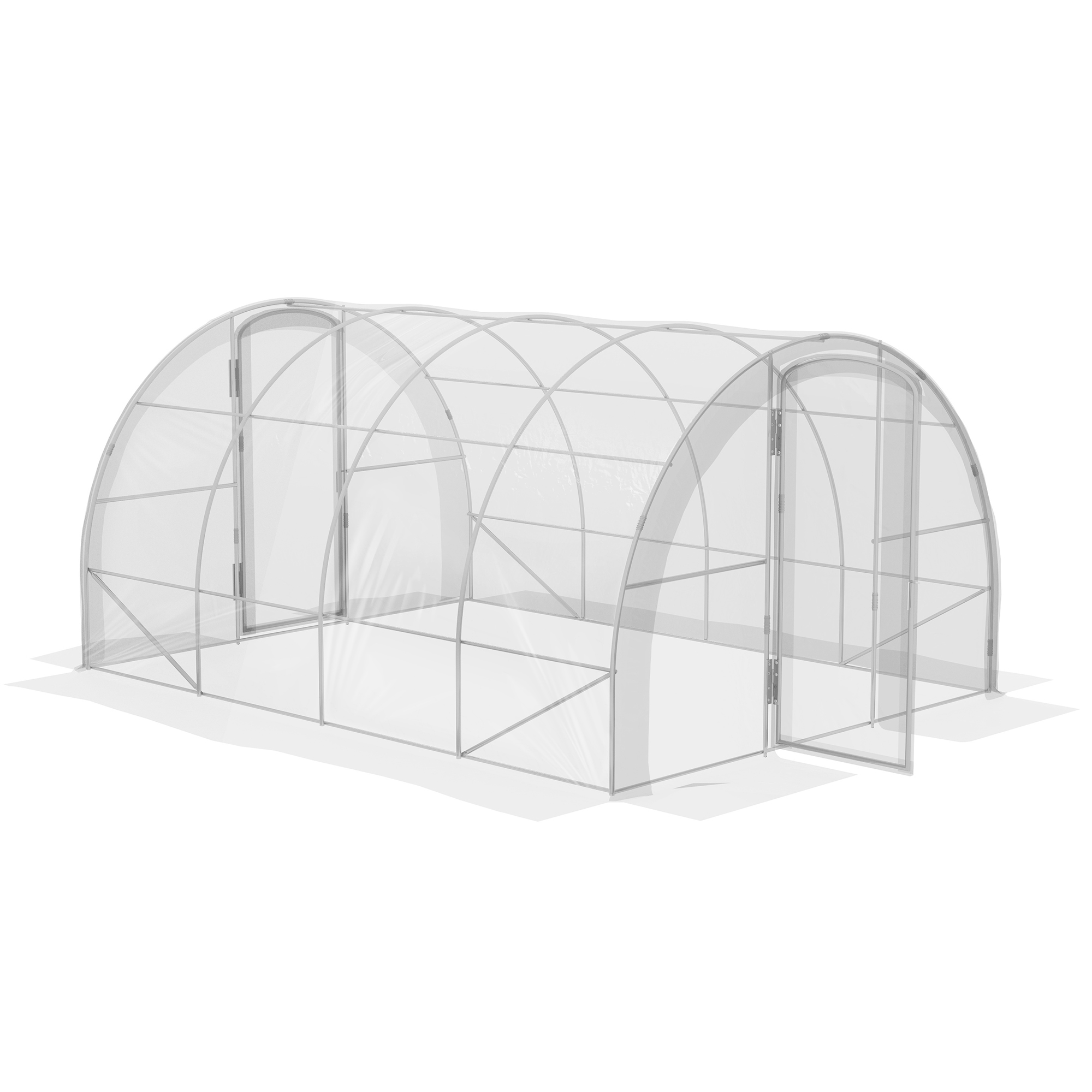 Estufa de túnel transparente Outsunny