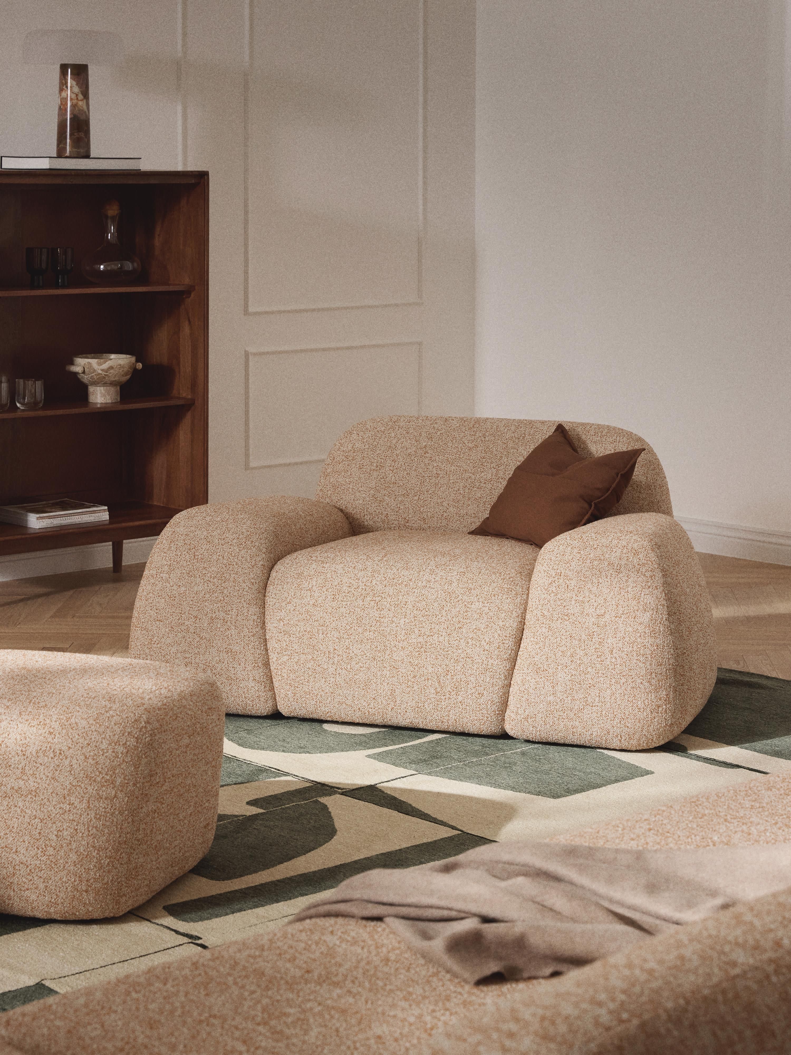 Loungefauteuil Wolke van bouclé