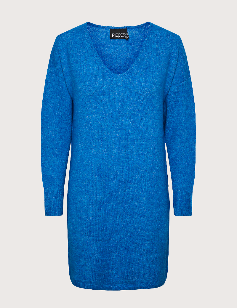 PIECES ROBE COL MANCHES LONGUES JULIANA BLEUE