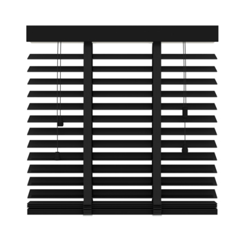GAMMA houten jaloezie 50 mm matzwart (kleurnr. 947) 220x220 cm (bxh)