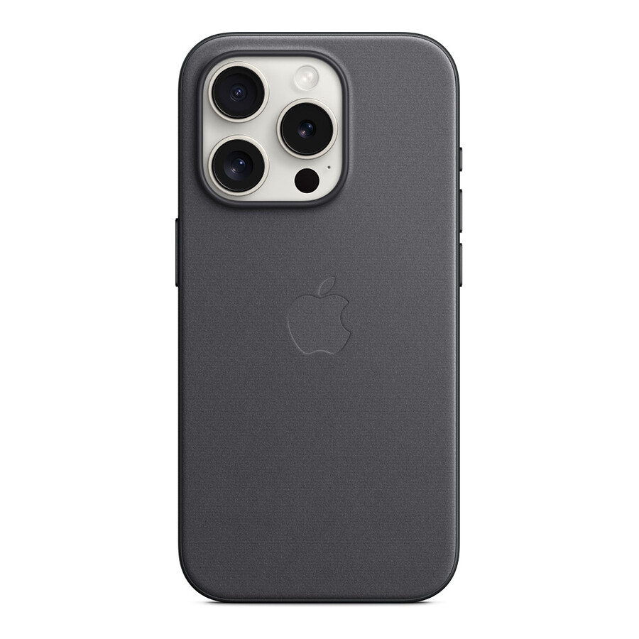 Apple Coque en tissage fin avec MagSafe pour iPhone 15 Pro - Noir