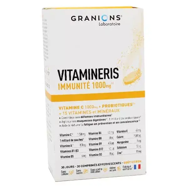 Granions Vitamineris Immunity 1000mg 30 comprimidos efervescentes