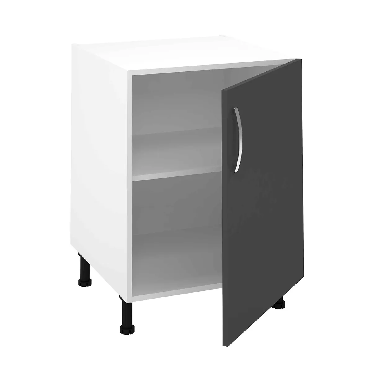 pegane Meuble de cuisine - Gris 60 cm