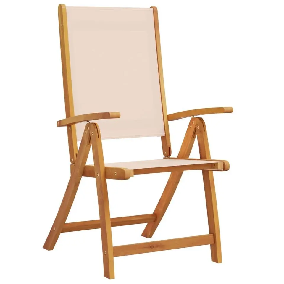 vidaXL - Inklapbare tuinstoelen - Bruin - Acaciahout - 2 stuks
