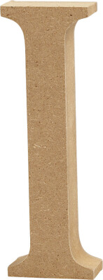 Bogstav I Træ - I - Stort Bogstav - H 8 CM