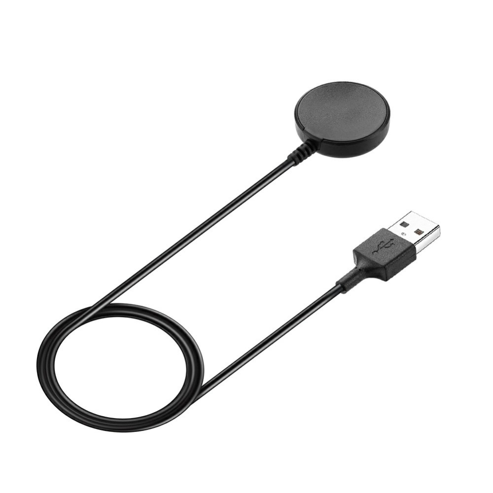 (1m) Samsung Galaxy Watch 5 / Watch 5 Pro / Watch 4 / Watch 3 / Watch Active USB A Ladekabel Magnetischer Wireless Charger - Schwarz