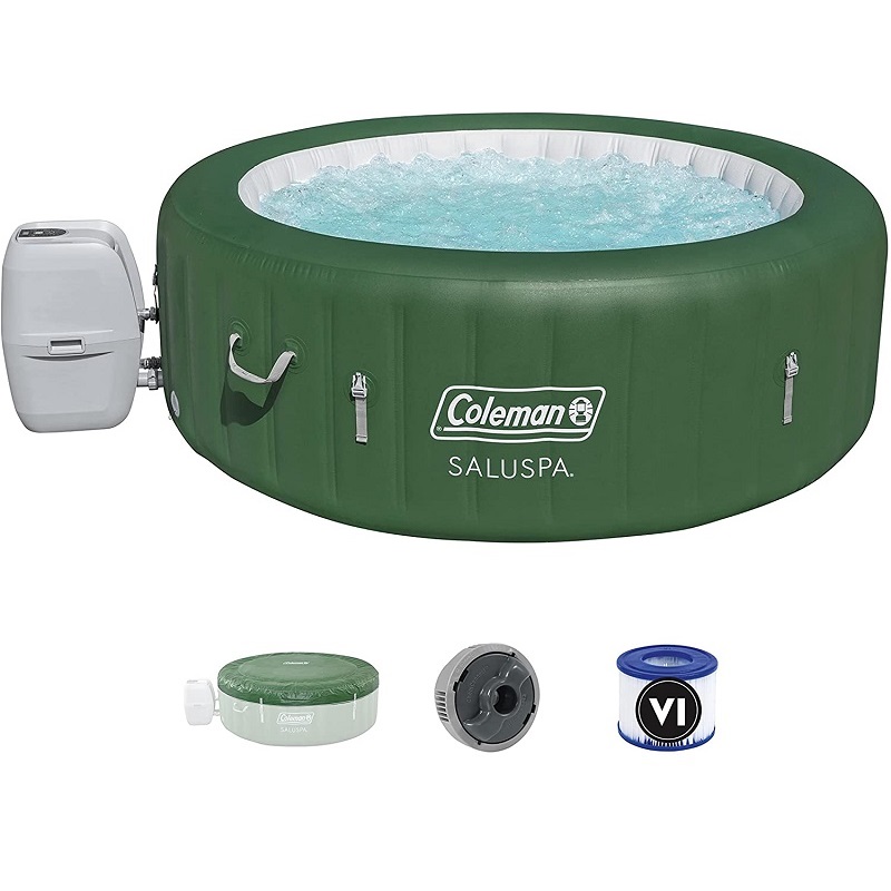 Banheira de Hidromassagem Inflável SaluSpa | Banheira de Hidromassagem Portátil com Sistema de Água Aquecida e Jatos de Bolhas | Capacidade para até 6 pessoas