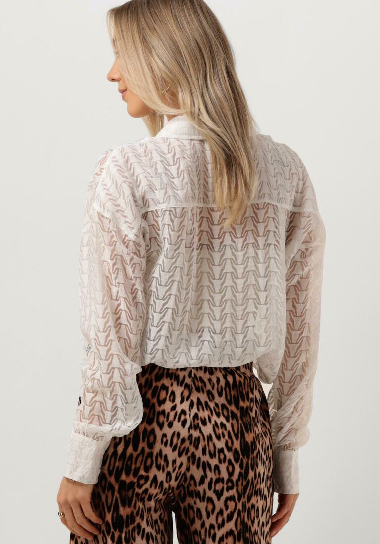 ALIX THE LABEL witte alix the label blouse ladies woven bull burnout blouse