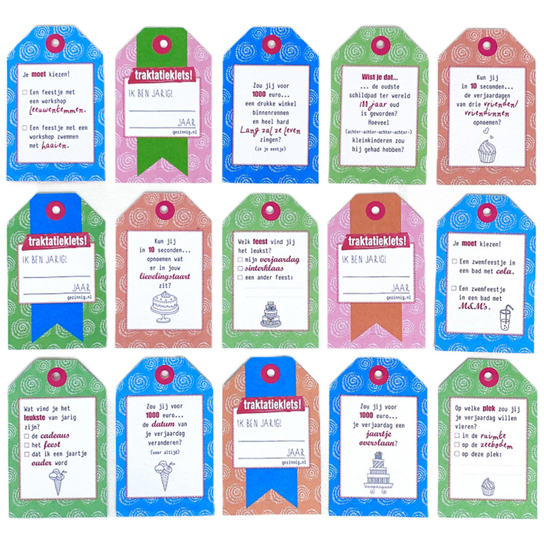 Gezinnig labels traktatieklets 6-12 jaar - 36st