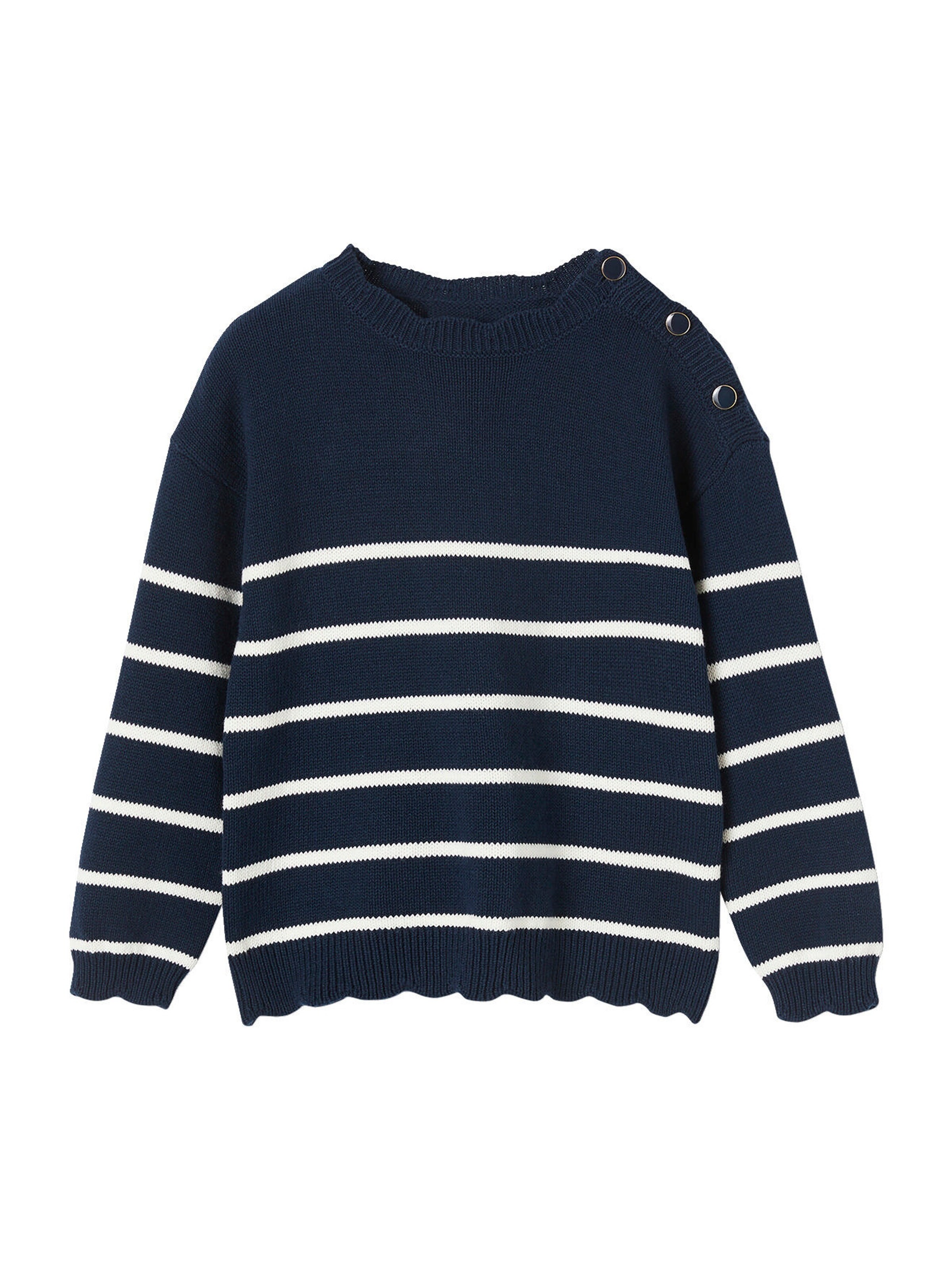 Vertbaudet Mädchen Ringelpullover marine