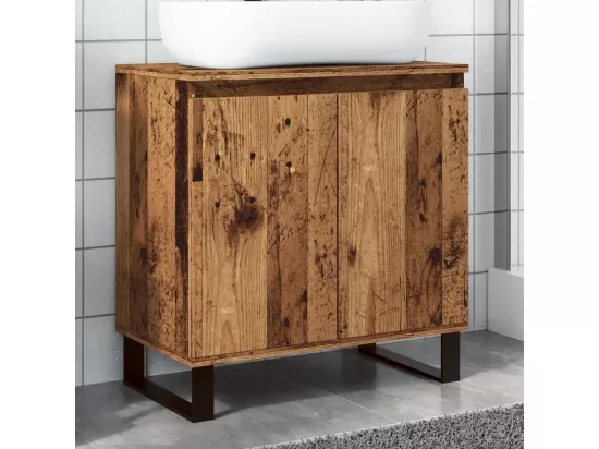 Armoire de salle de bain vieux bois 58x33x60 cm bois ingénierie