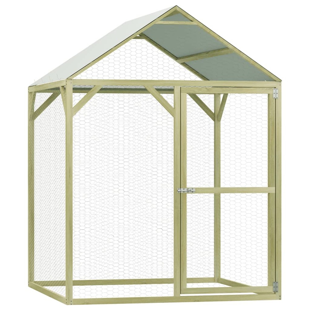 Poulailler 1,5 x 1,5 x 2 m pinède imprégnée