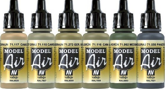 Vallejo - Maling Sæt Til Modelhobby - Dak Colors 1941-44 - 6X71 ML