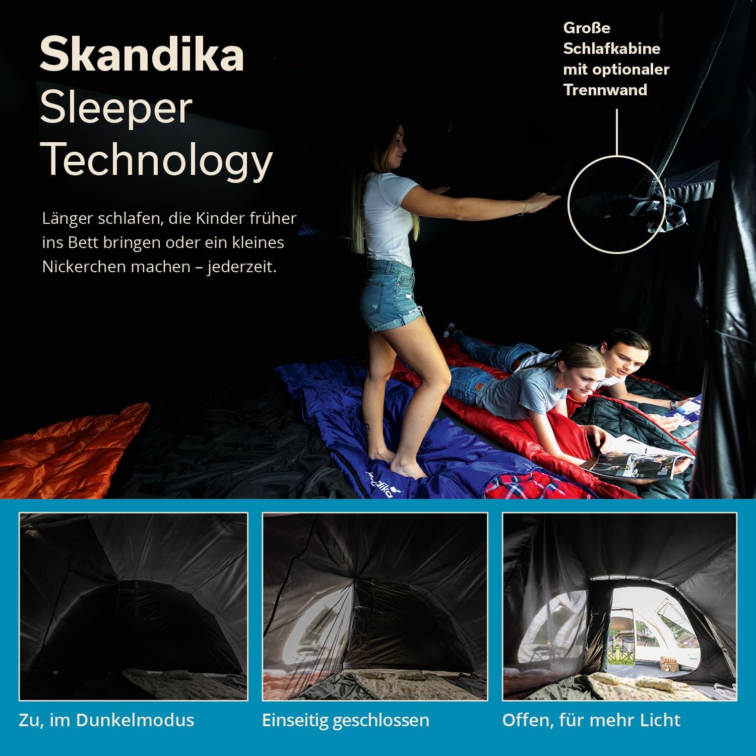 Skandika Hafslo 5 XL Sleeper Protect tunneltent