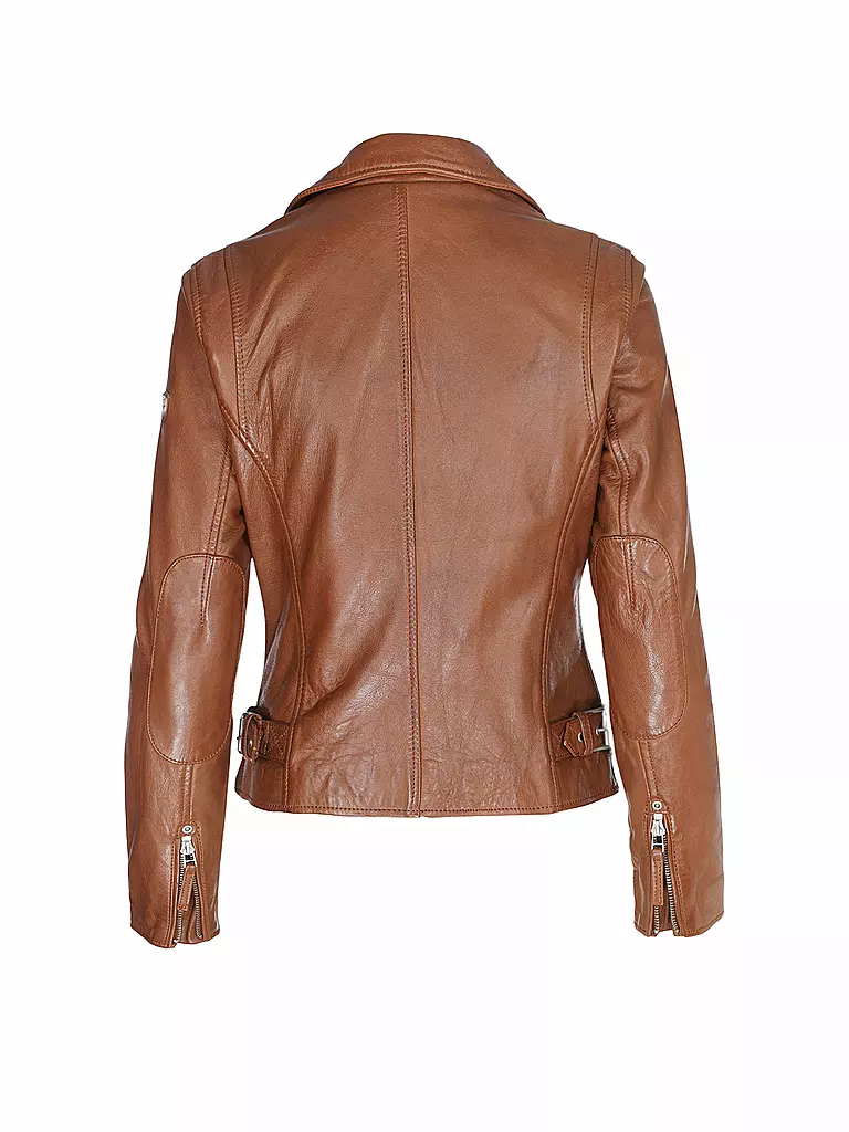 GIPSY BY MAURITIUS Lederjacke hellbraun