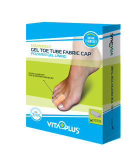 Vitaplus Essentials Gel Toe Tube Fabric Cap maat M/L 1ST