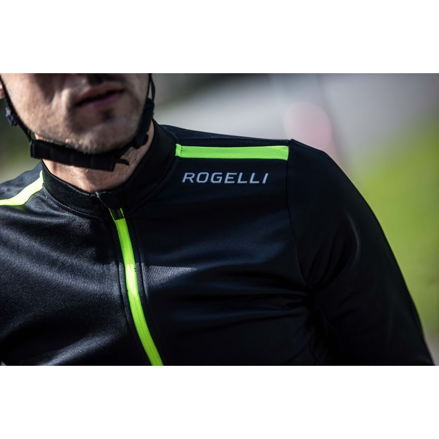 Rogelli Core Langeærmet Cykeltrøje Sort/Neon