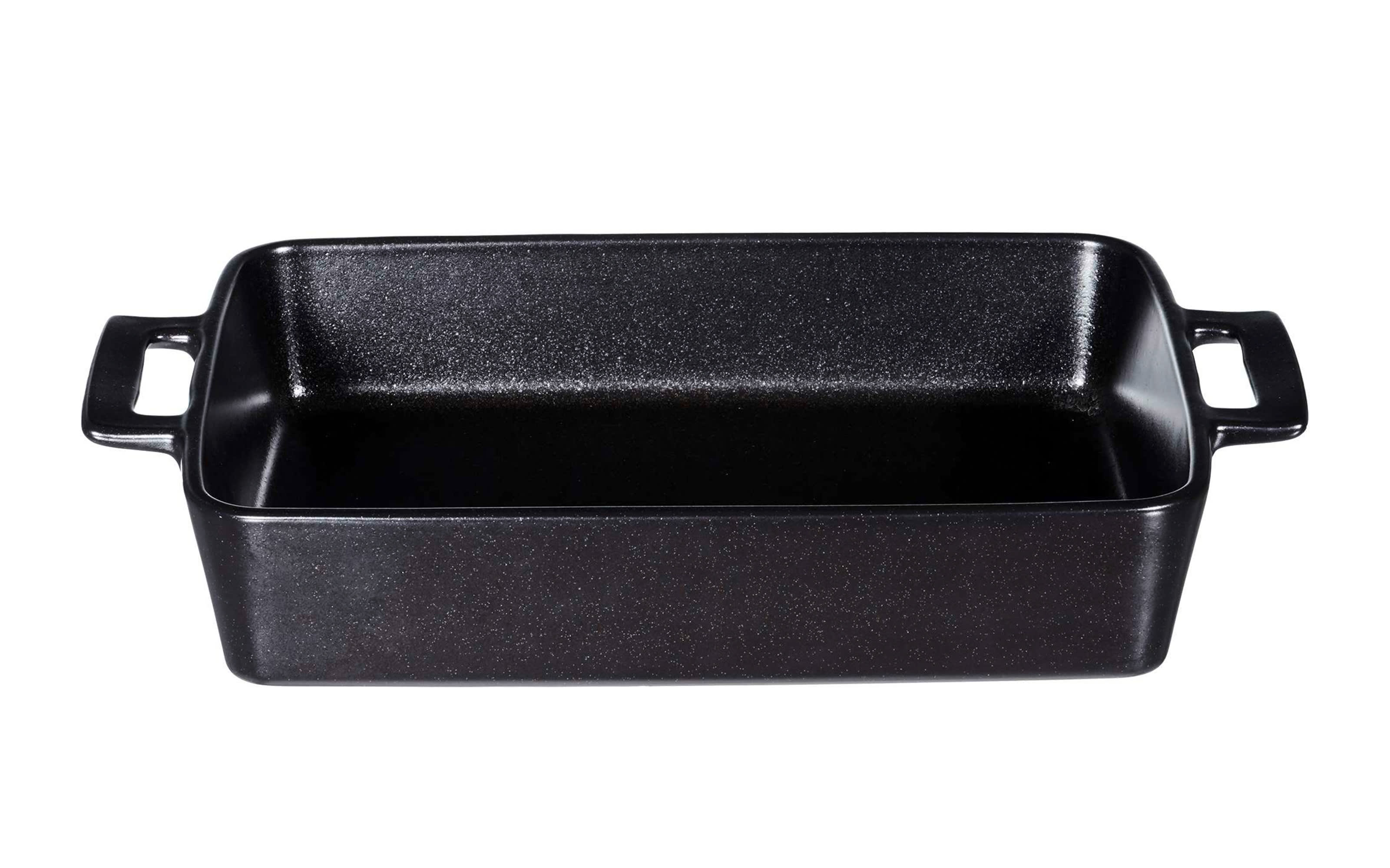 Auflaufform Avar, Keramik, schwarz, 42 cm
