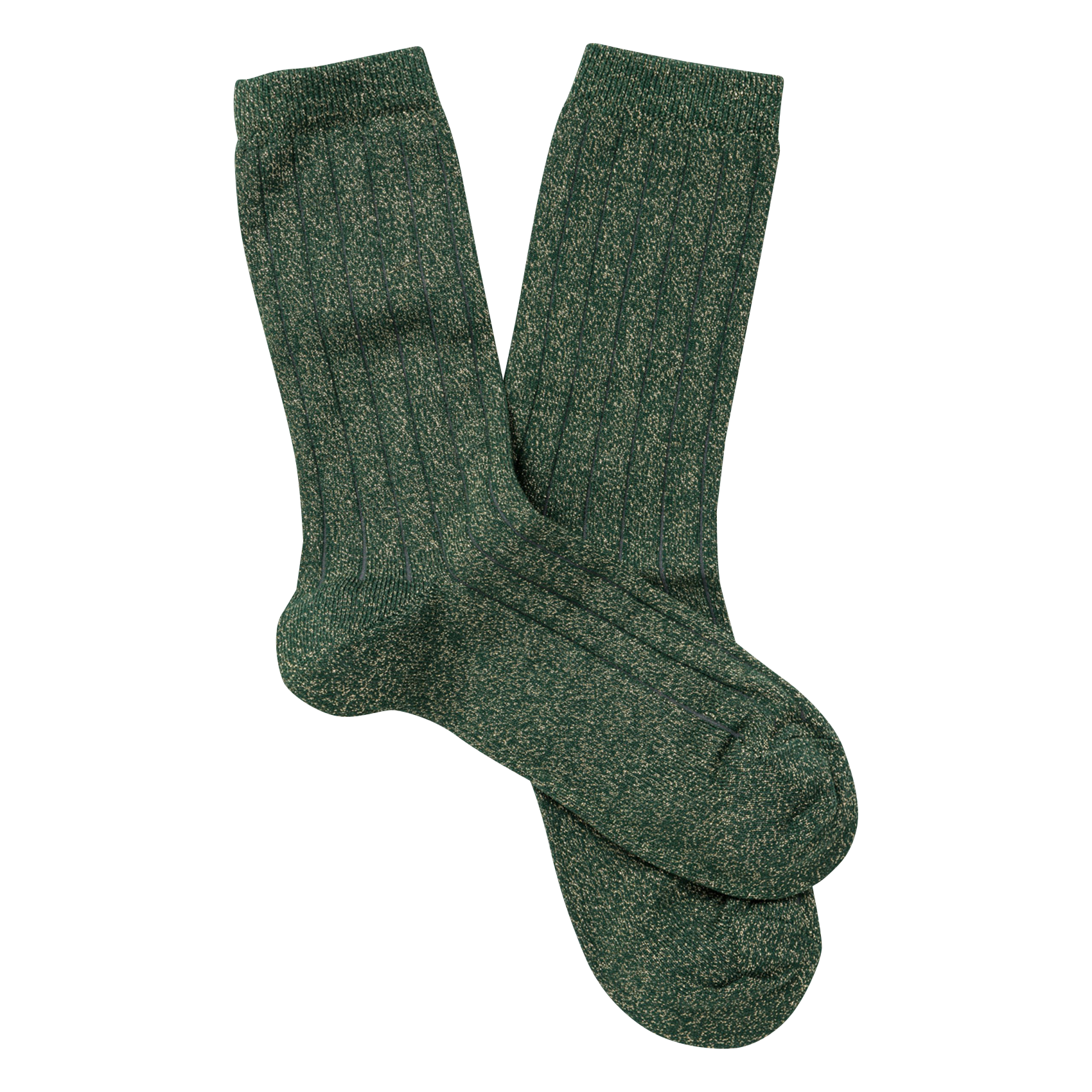 MICKY - Chaussettes côtelées en coton mélangé | Vert
