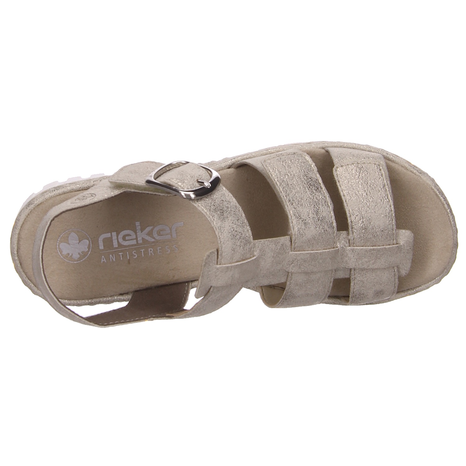 Rieker Sandale silber beige