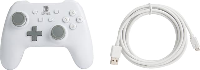 PowerA Nintendo Switch USB gamepad med ledning (hvid)