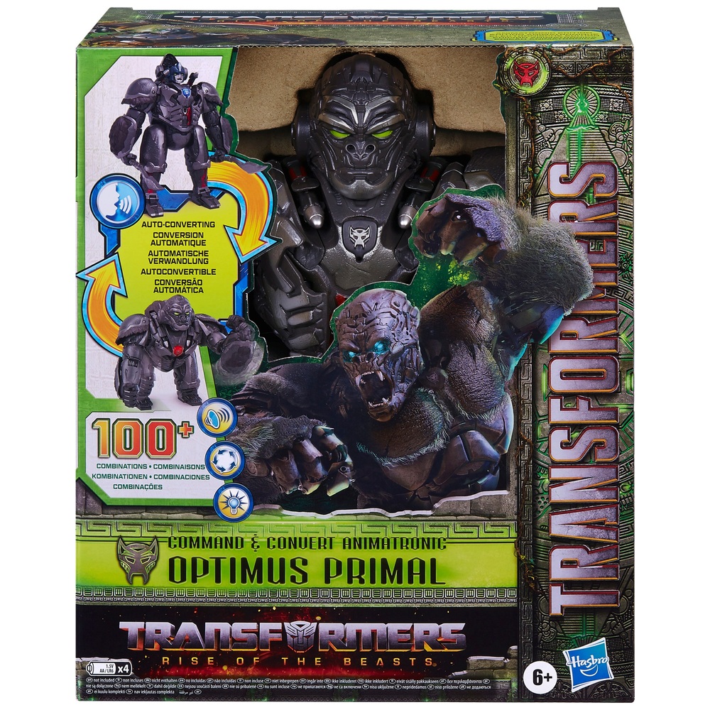 Transformers: Aufstieg der Bestien – Befehls- und Konvertierungs-Animatronic-Optimus-Primal-Figur