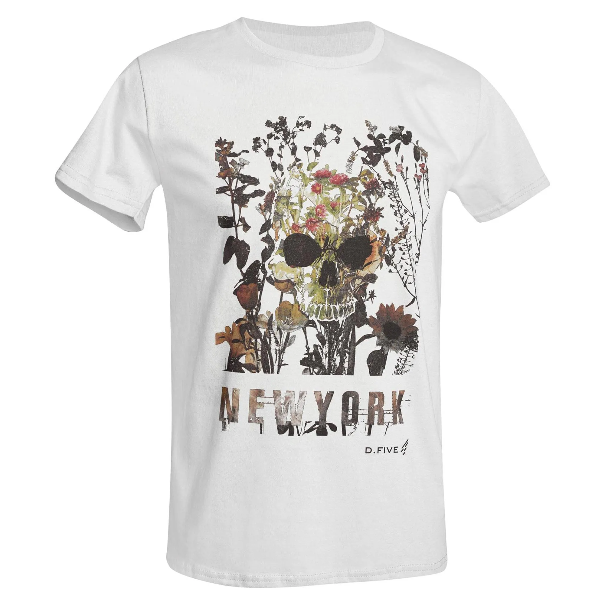Defcon 5 -  T-Shirt Chest Skull Flowers