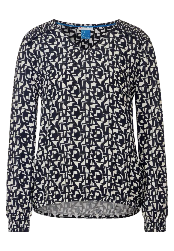 Viskose Blusenshirt - deep blue