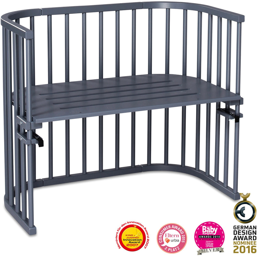Køb babybay® Bedside Crib Grå Varnished Maxi Co-Sleeper Babyseng