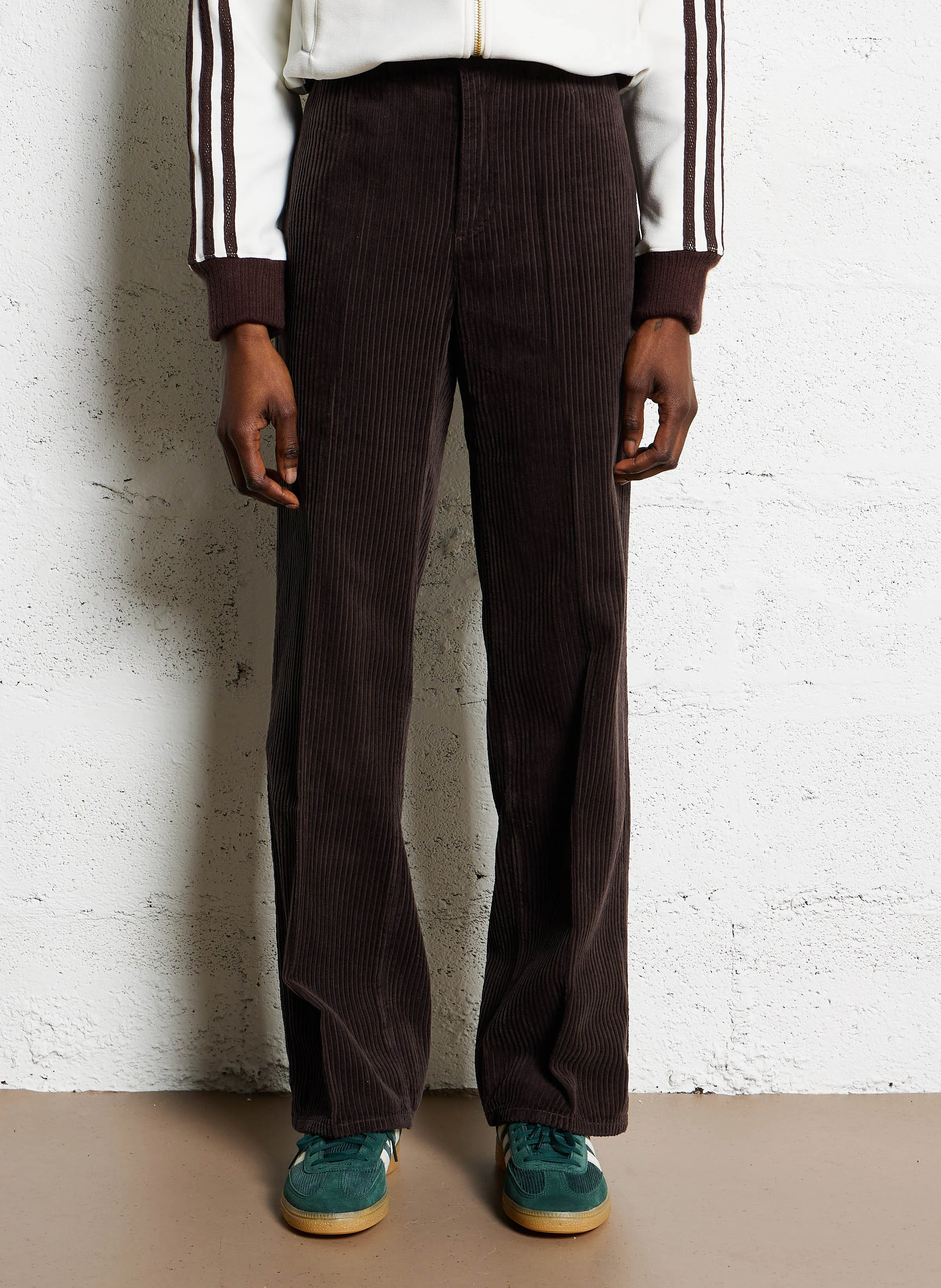 WHAM - Pantalon large en velours côtelé de coton | Marron