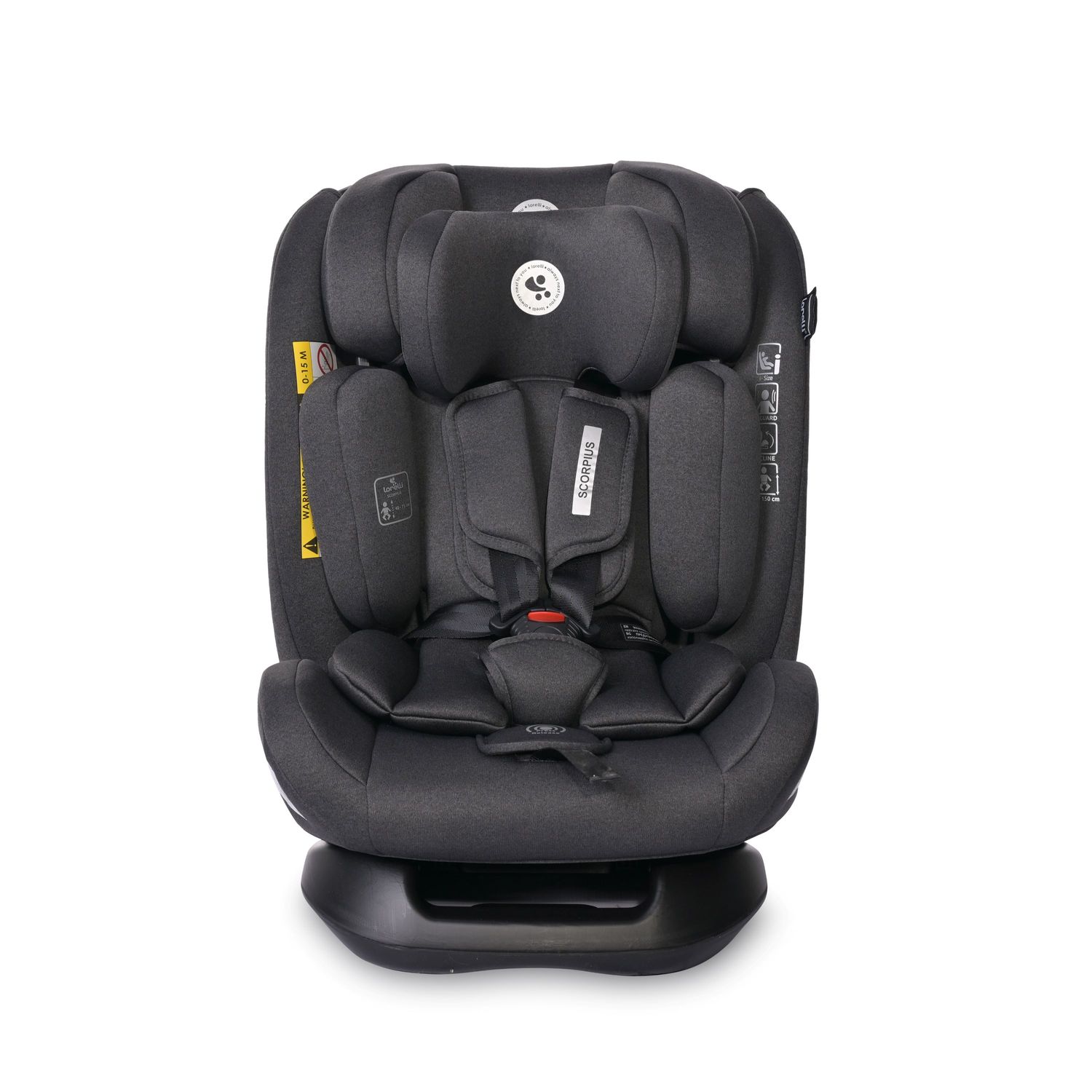 Lorelli Kindersitz Scorpius i-Size (40-150cm) verstellbar 5-Punkt-Gurt bis 36 kg schwarz