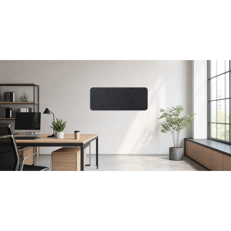 Panneau mural acoustique Wall Sculpo rectangulaire, PET gris foncé, L 60 x H 45 cm ARCHYI