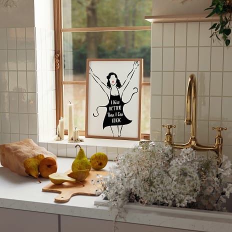 I kiss better than I cook - 30x40 cm