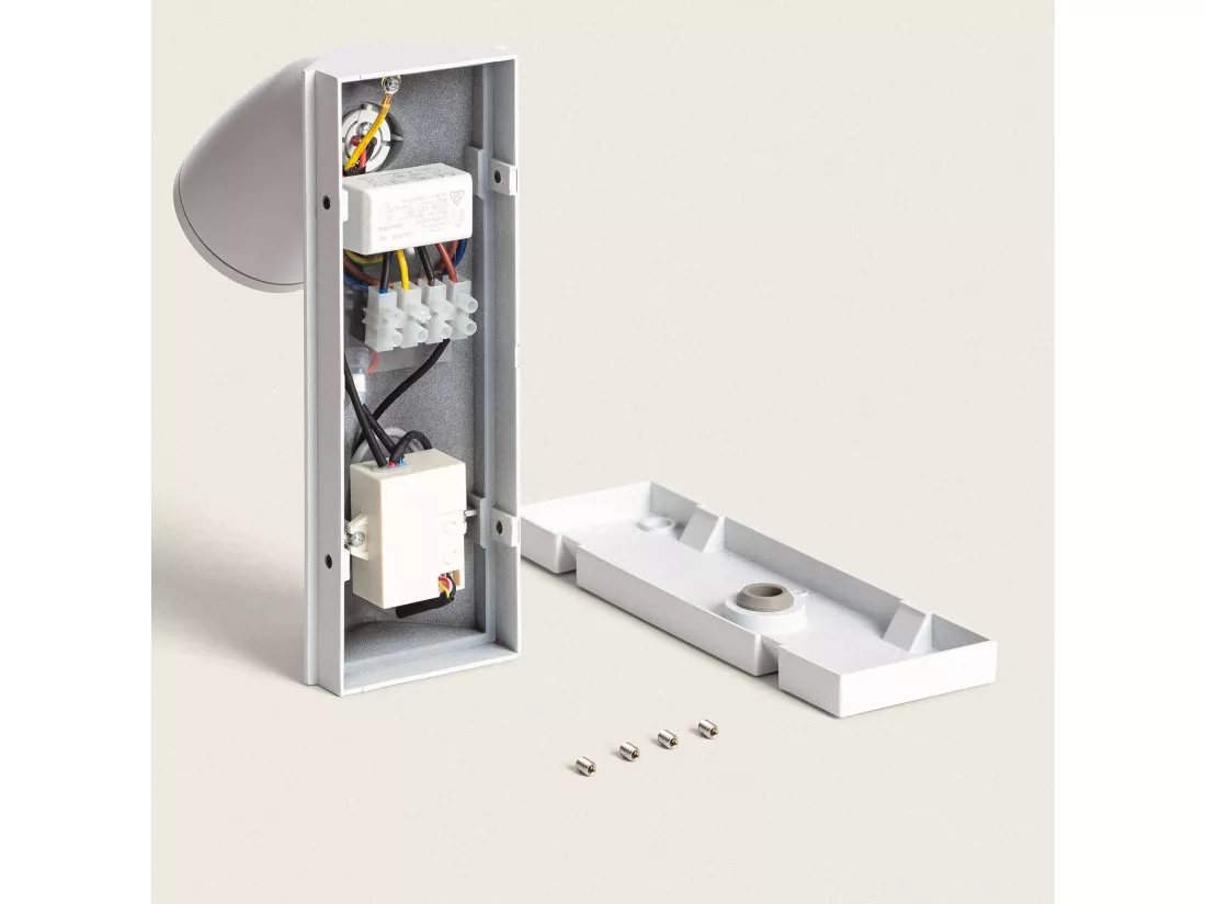 Applique Murale Extérieure LED 6W Aluminium avec Détecteur de Mouvement Abel Blanc