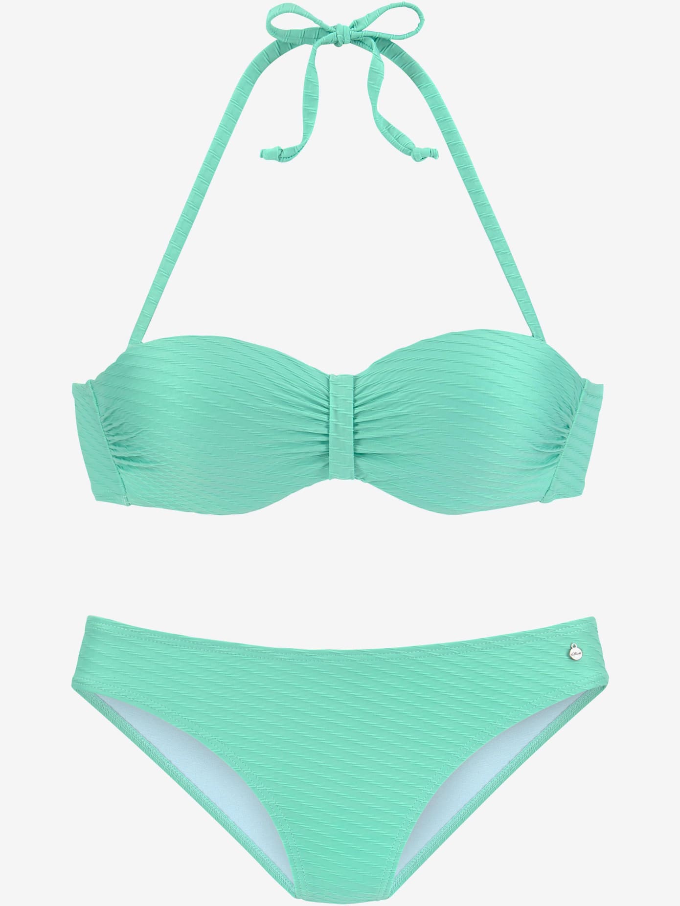 Maillot de bain bandeau à armatures matière structurée tendance