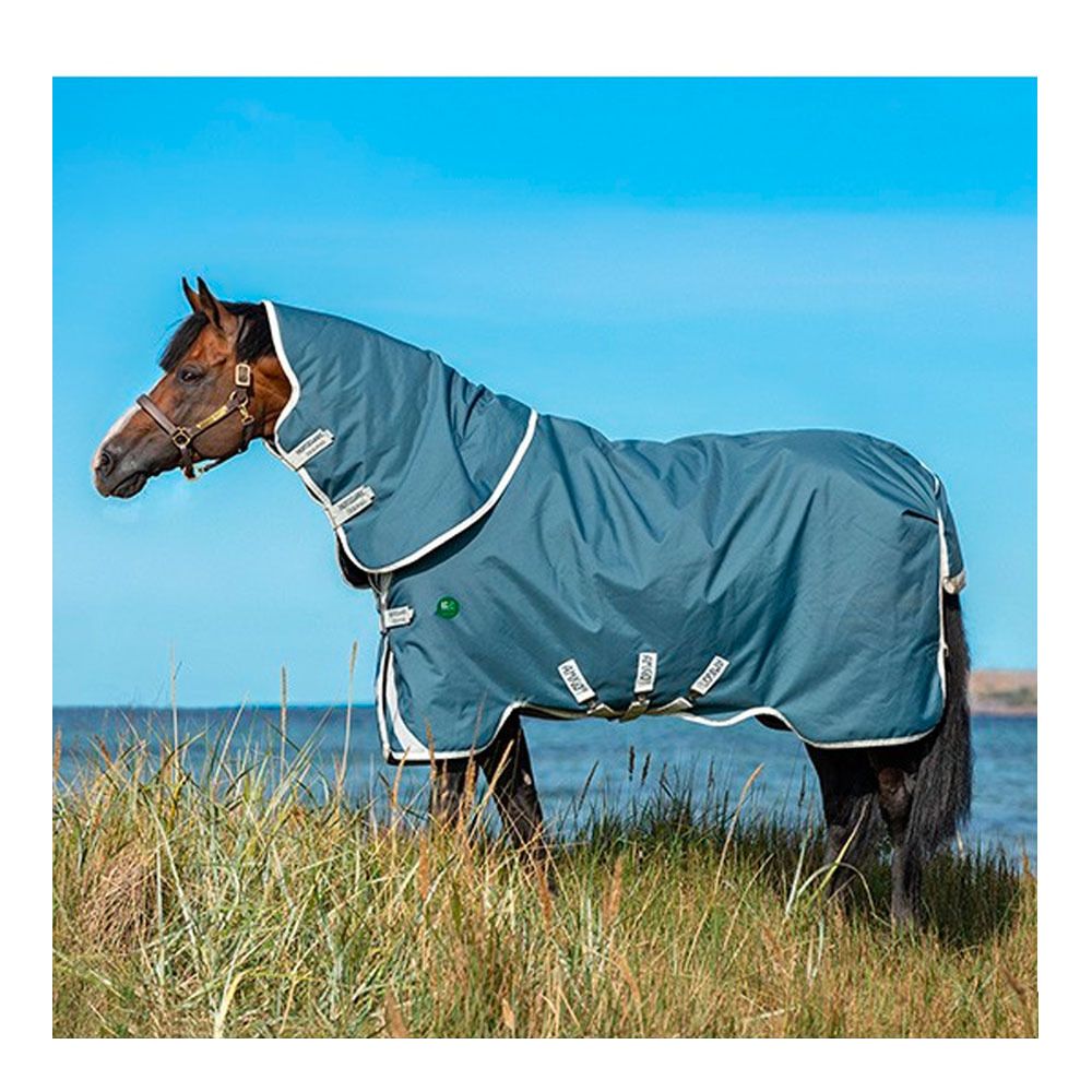Horseware AMIGO AMECO 12 PLUS 0G - Couverture de paddock + couvre-cou teal/grey