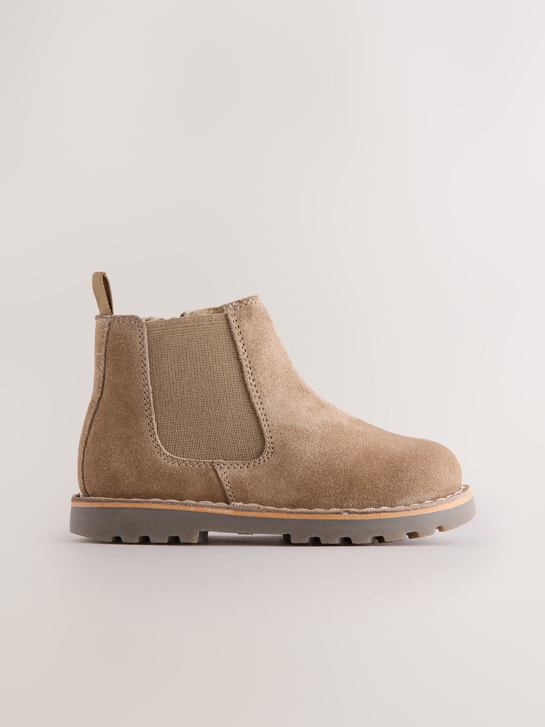 Naturel bruin - Suède Chelsea-laars